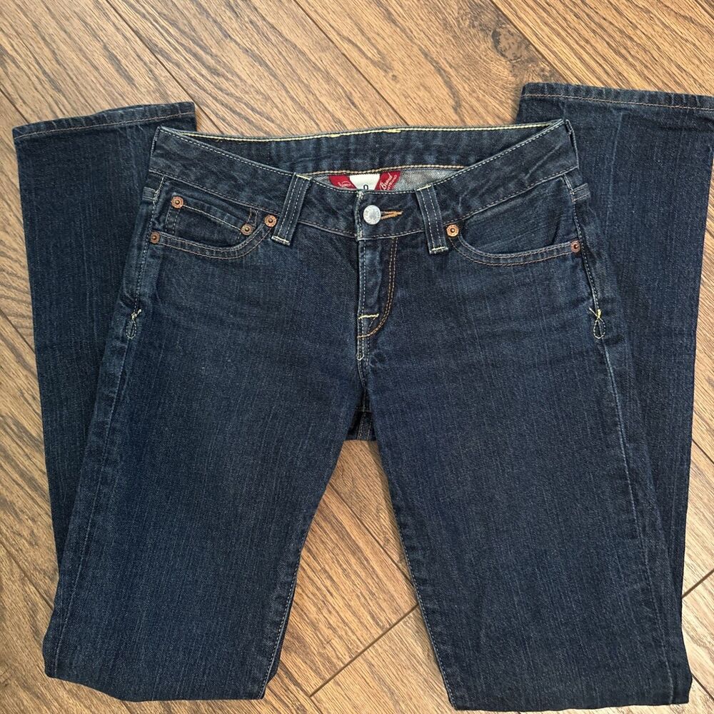 Lucky Brand Lola Straight Jeans Women 0 25 R Regular 32 NWOT Dark Wash Denim